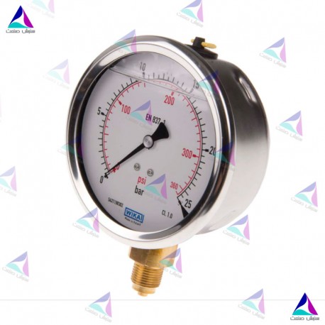 مانومتر ویکا WIKA صفحه 10 سانت عمودی روغنی 213.53.100