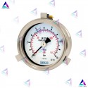 مانومتر ویکا WIKA تمام استیل صفحه 6 سانت افقی مدل 232.50.063