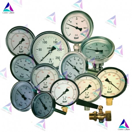 ترمومتر دنده از پشت برنجی صفحه 100 میلیمتر دنباله 30 سانتیمتر