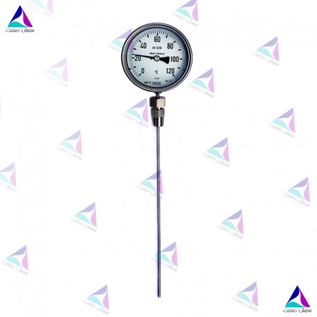 ترمومتر استنلس استیل تلسکوپی صفحه 100 میلیمتر دنباله 10 سانتیمتر