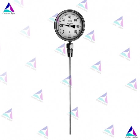 ترمومتر استنلس استیل تلسکوپی صفحه 100 میلیمتر دنباله 10 سانتیمتر