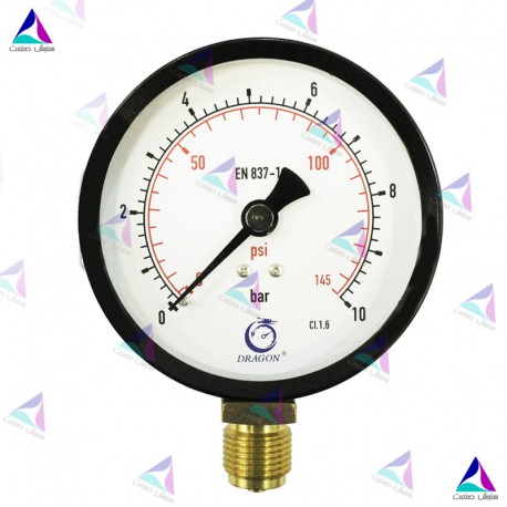 مانومتر صفحه 10 سانت خشک عمودی درگون