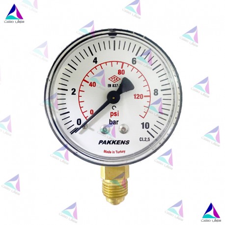 مانومتر پکنز صفحه 60 میلیمتر خشک دنده از زیر