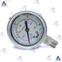 مانومتر دراک صفحه 60 میلیمتر استنلس استیل (316) روغنی دنده از زیر