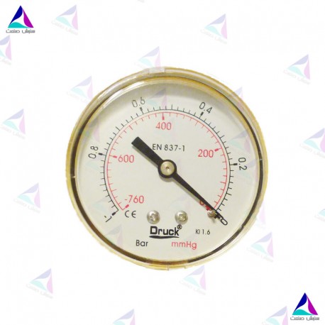 مانومتر دراک صفحه 60 میلیمتر خشک دنده از پشت