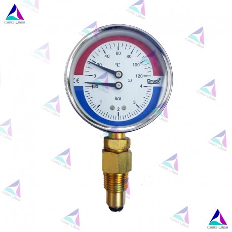 ترمومتر مانومتر 4 بار و 120 درجه از زیر دراک