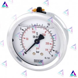 مانومتر ویکا WIKA صفحه 6 سانت افقی روغنی 213.53.063